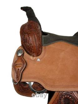 Western Saddle Horse Trail Barrel Racing Pleasure Tooled Leather 15 16 17 18