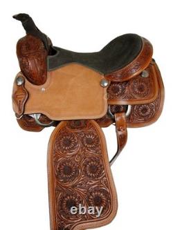 Western Saddle Horse Trail Barrel Racing Pleasure Tooled Leather 15 16 17 18
