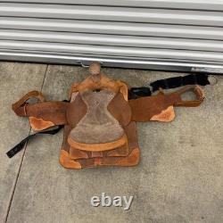 Western Saddle Leather Saddle 17 x 21 See Pics