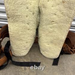 Western Saddle Leather Saddle 17 x 21 See Pics