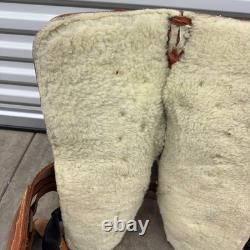 Western Saddle Leather Saddle 17 x 21 See Pics