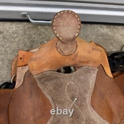 Western Saddle Leather Saddle 17 x 21 See Pics