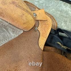 Western Saddle Leather Saddle 17 x 21 See Pics