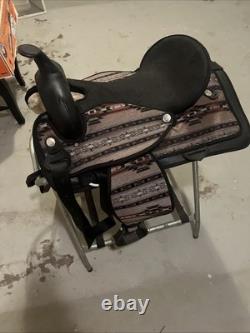 Western Saddle Never Used and Comes with Saddle Stand Made In USA