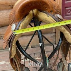 Western Saddle Pullman Continental 16 seat Reining trail Light Oil Padded Seat