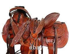 Western Saddle Roping Roper Ranch Used Leather Pleasure Horse Tack 15 16 17 18