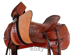 Western Saddle Roping Roper Ranch Used Leather Pleasure Horse Tack 15 16 17 18