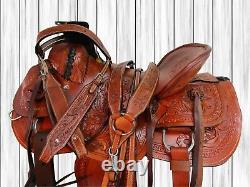 Western Saddle Roping Roper Ranch Used Leather Pleasure Horse Tack 15 16 17 18