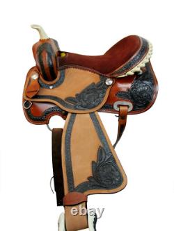 Western Saddle Trail Horse Barrel Racing Pleasure Used Leather Tack 15 16 17 18