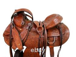 Western Saddle Trail Horse Hard Seat A Fork Wade Style Used Tack Set 15 16 17