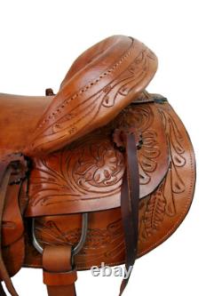 Western Saddle Trail Horse Hard Seat A Fork Wade Style Used Tack Set 15 16 17