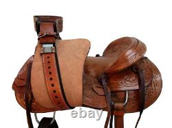 Western Saddle Trail Horse Hard Seat A Fork Wade Style Used Tack Set 15 16 17