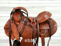 Western Saddle Trail Horse Hard Seat A Fork Wade Style Used Tack Set 15 16 17