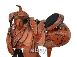 Western Saddle Trail Pleasure Tooled Leather Barrel Racing Used Tack 15 16 17