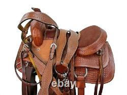 Western Saddle Used Horse Pleasure Kids Trail Leather Pleasure Roping Tack 12 13