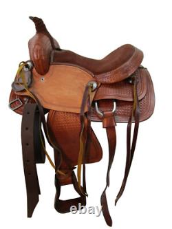 Western Saddle Used Horse Pleasure Kids Trail Leather Pleasure Roping Tack 12 13