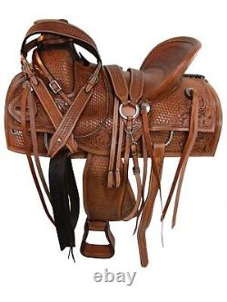 Western Saddle Used Horse Pleasure Trail Roping Ranch Wade Tack Set 15 16 17 18