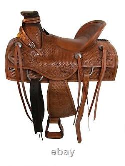 Western Saddle Used Horse Pleasure Trail Roping Ranch Wade Tack Set 15 16 17 18