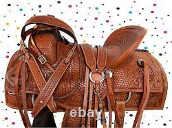 Western Saddle Used Horse Pleasure Trail Roping Ranch Wade Tack Set 15 16 17 18