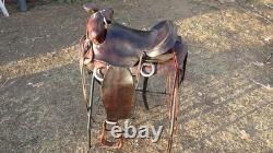 Western Saddle Vintage Bonanza Big Horn 15 Ranch Well Used, Lasting Well