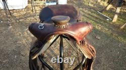 Western Saddle Vintage Bonanza Big Horn 15 Ranch Well Used, Lasting Well