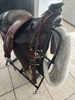 Western Saddle Vintage Nice All Leather Fittings Well Made