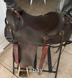 Western Saddle Vintage Nice All Leather Fittings Well Made