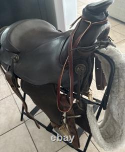 Western Saddle Vintage Nice All Leather Fittings Well Made