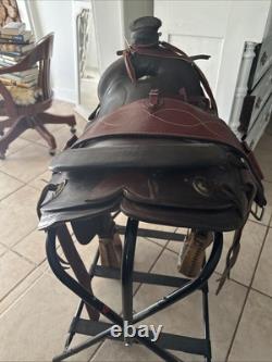 Western Saddle Vintage Nice All Leather Fittings Well Made