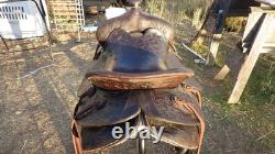 Western Saddle Vintage Well Used, Lasting Well Hand Tooled