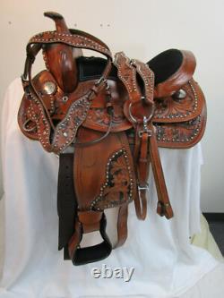 Western Saddle Youth Kids Pony Saddles Barrel Trail Pleasure Tack Set 10 12 13