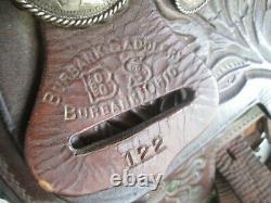 Western Show Saddle Silver Trimed & Tooled Leather Burbank Saddlery Ohio USA