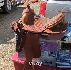 Western Star Saddle Shop 16in Brown Leather Pleasure Trail Saddle 2100 16