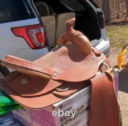 Western Star Saddle Shop 16in Brown Leather Pleasure Trail Saddle 2100 16