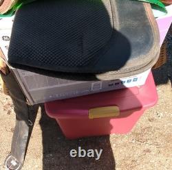 Western Star Saddle Shop 16in Brown Leather Pleasure Trail Saddle 2100 16