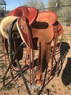 Western Stock Australian Halfbreed Saddle by Bethel Saddlery, Trail, Endurance