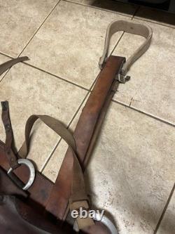 Western Style Saddle 15 Inch Brown Leather