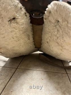 Western Style Saddle 15 Inch Brown Leather