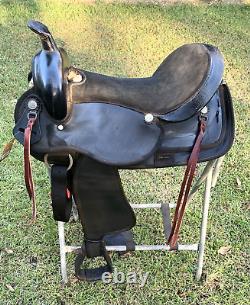 Western Synthetic Saddle 17 Seat Pleasure Trail Horse Tack Cordura Riding Good