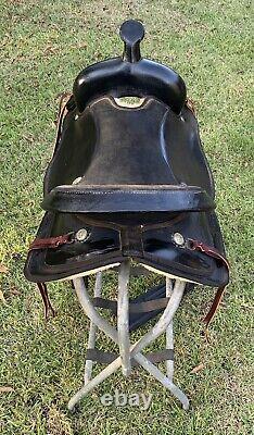 Western Synthetic Saddle 17 Seat Pleasure Trail Horse Tack Cordura Riding Good