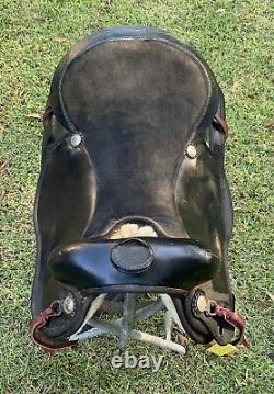 Western Synthetic Saddle 17 Seat Pleasure Trail Horse Tack Cordura Riding Good