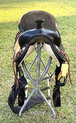 Western Synthetic Saddle 17 Seat Pleasure Trail Horse Tack Cordura Riding Good