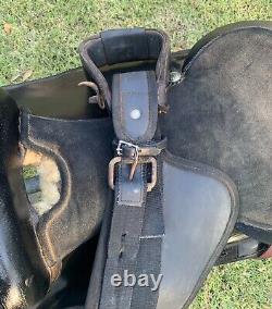 Western Synthetic Saddle 17 Seat Pleasure Trail Horse Tack Cordura Riding Good