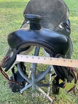 Western Synthetic Saddle 17 Seat Pleasure Trail Horse Tack Cordura Riding Good