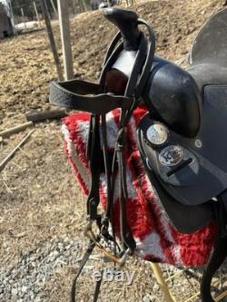 Western Tack Package- King Series Synthetic Saddle, Pad, And String Cinch