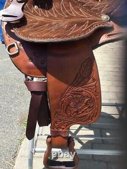 Western Tooled 14 Saddle