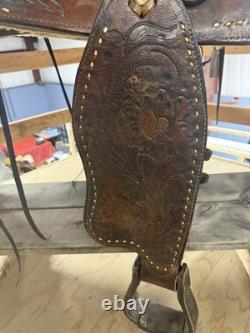Western Tooled Pleasure Saddle with Padded Seat 14.5 -offers Accepted