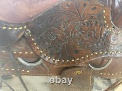Western Tooled Pleasure Saddle with Padded Seat 14.5 -offers Accepted