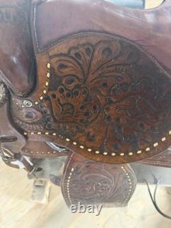 Western Tooled Pleasure Saddle with Padded Seat 14.5 -offers Accepted