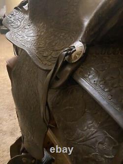 Western Trail Saddle AACUEN Used Outwest Saddlery Los Angeles Ca. Vintage